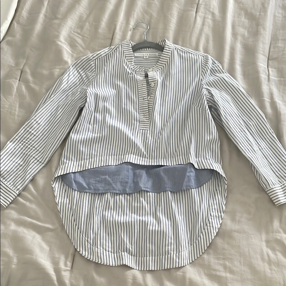 Veronica Beard Striped Long Sleeve Shirt